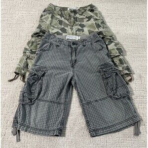 2 Pair Children’s Place Boys Lightweight Cotton Cargo Shorts Size 8.Vintage.EUC